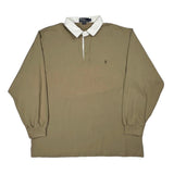 Polo By Ralph Lauren Rugby Shirt - XL Beige Cotton