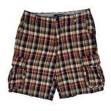 Tommy Hilfiger Checked Cargo Shorts - 36W 10L Multicoloured Cotton