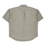 Tommy Hilfiger Short Sleeve Shirt - Large Beige Linen Blend