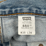 Levis 550 Jeans - 38W 34L Light Wash Cotton