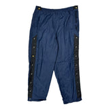 Snap Buttons Reebok Wide Leg Tracksuit - Large Black Polyester