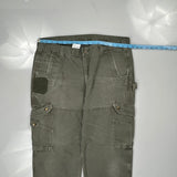 Carhartt Double Knee Cargo Pants - 38W 32L Green Cotton