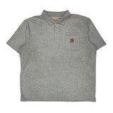 Carhartt Polo Shirt - 2XL Gray Cotton