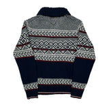 Tommy Hilfiger Argyle Jumper - Medium Navy Cotton