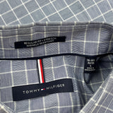 Tommy Hilfiger Checked Shirt - Large Gray Cotton Blend