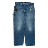 Wrangler Carpenter Jeans - 35W 30L Blue Cotton