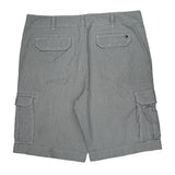 Tommy Hilfiger Pinstripe Cargo Shorts - 38W 10L Gray Cotton