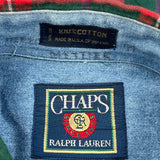 Chaps Ralph Lauren Checked Shirt - Medium Green Cotton