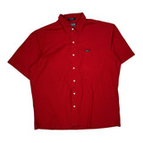Chaps Ralph Lauren Checked Short Sleeve Shirt - XL Red Cotton