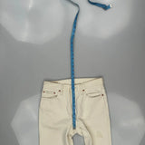501 Levis Jeans - 28W UK 8 White Cotton