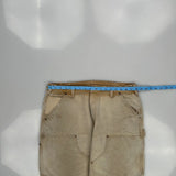 Carhartt Double Knee Carpenter Pants - 36W 29L Beige Cotton