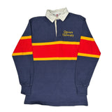 Queen'S University Barbarian College Rugby Shirt - Large Blue Cotton