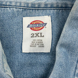 Dickies Denim Shirt - 2XL Blue Cotton