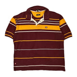 The Banks Ecko Unltd Striped Rugby Shirt - XL Burgundy Cotton