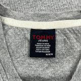 77 Tommy Jeans V-Neck T-Shirt - Medium Grey Cotton