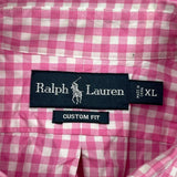 Ralph Lauren Checked Shirt - XL Pink Cotton
