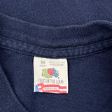 Fruit Of The Loom Single Stitch T-Shirt - Medium Navy Cotton