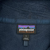 Synchilla Patagonia Fleece Jacket - Large Navy Polyester