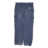 Carhartt Cargo Pants - 36W 30L Blue Cotton