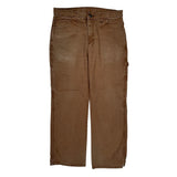 Dickies Carpenter Pants - 33W 32L Brown Cotton