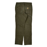 Carhartt Double Knee Carpenter Pants - 30W 32L Green Cotton