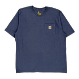 Carhartt T-Shirt - Large Blue Cotton
