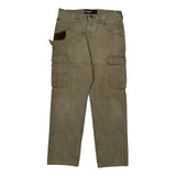 Wrangler Cargo Pants - 33W 32L Khaki Cotton