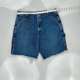 Wrangler Carpenter Shorts - 32W 9L Blue Cotton Blend