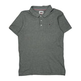 Tommy Jeans Polo Shirt - Large Grey Cotton