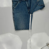 Carpenter Style Faded Glory Denim Shorts - 34W 10L Blue Cotton