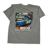Busch Light Clash Nascar T-Shirt - Large Grey Cotton