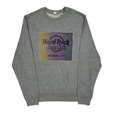 Atlantic City Hard Rock Cafe Graphic Sweatshirt - Small Gray Cotton