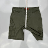 Dickies Cargo Shorts - 34W 10L Green Cotton Blend