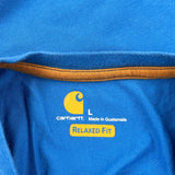 Carhartt T-Shirt - Large Blue Cotton