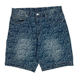 Fubu Denim Shorts - 34W 8L Blue Denim