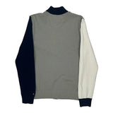 Tommy Hilfiger College Track Jacket - Small Grey Cotton Blend