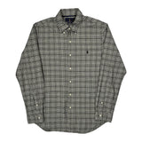 Ralph Lauren Checked Shirt - Large Grey Cotton