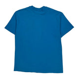 Single Stitch Kaiser Hanes Graphic T-Shirt - Large Blue Cotton