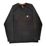Carhartt Long Sleeve T-Shirt - XL Black Cotton Blend