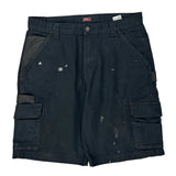 Dickies Cargo Shorts - 32W 9L Black Cotton Blend