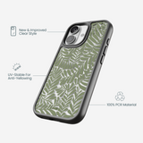 Clear Fern Dreams iPhone 17 Case With Noir Ridge (MagSafe included)