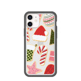 Clear Festive Cookies iPhone 12 Mini Case With Black Ridge