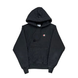 Reverse Weave Champion Hoodie - Small Black Cotton