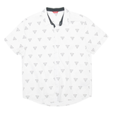 GUESS Mens Shirt White Geometric L