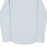 HUGO BOSS Slim Fit Mens Shirt Blue Houndstooth Long Sleeve M