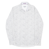 TED BAKER Mens Shirt White Floral Long Sleeve M