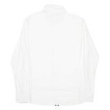 KANGOL Mens Plain Shirt White Long Sleeve M