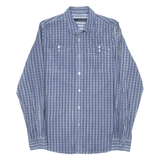 CALVIN KLEIN JEANS Mens Shirt Blue Plaid Long Sleeve L