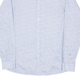 TED BAKER Mens Shirt Blue Geometric Long Sleeve L