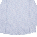 TED BAKER Mens Shirt Blue Geometric Long Sleeve L